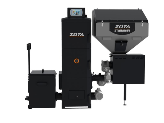 Твердотопливный автоматический котел Zota Stahanov Black 105