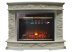 Каминокомплект Interflame Памир сланец белый с очагом Sirius 30 LED FX Brass