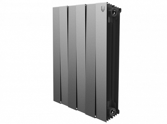 Биметаллический радиатор отопления Royal Thermo PianoForte 500 10 секций Silver Satin