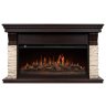 Каминокомплект Royal Thermo Aurora RTFP/P-AR40LS + портал Firelight Michigan 42/40/36 камень молочный/шпон темный дуб
