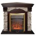 Каминокомплект RealFlame Dublin ROCK Corner STD/EUG AO с очагом Majestic s Lux Black/Brass