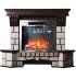 Каминокомплект Interflame Экстер угловой темный дуб с очагом Sirius 30 LED FX Brass